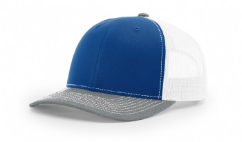 Richardson Snapback Trucker Cap - Royal/White/Heather Grey